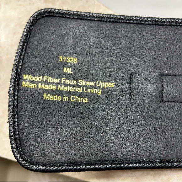 Faux Straw Woven Belt with Silver Buckle SZ ML - Picture 4 of 5